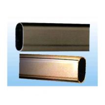 Tubo ovale per armadi - Finitura cromata - mm. 30x15 lunghezza 3 Mt