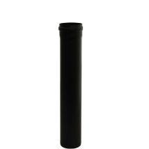 Tubo per fumi linea pellet acciaio nero opaco 0.5 mt diam 100 stufa riscaldamento raccordo