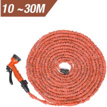 Tubo per irrigazione estensibile da 10 a 30 metri con ugello a 7 posizioni,arancione -