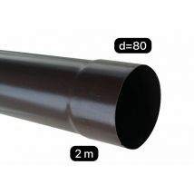 Tubo pluviale in p.v.c. Ø80 testa di moro 2 ml