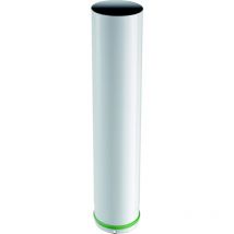 Tubo porcellanato In Acciaio da 50 cm 80 mm Bianco