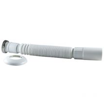 Weißes ausziehbares Siphonrohr mit Metallmutter 11/2x40 cis