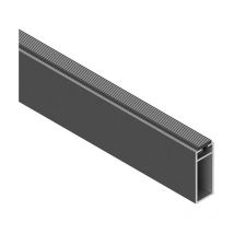 Herrajes Alk - tubo stor rectangular 30-12 3m alum.grafito con goma superior anti-ruido