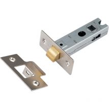 Tubular Latch 76mm Nickel Plated Pack of 3