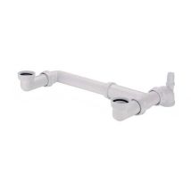 Tubulure évier 2 bacs universelle, gain de place, prise machine à laver