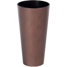 Tubus slim corten 27L pot, Avec réservoir, dimensions (mm) 300x300x572, couleur Cuivre