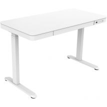 Elektrisch höhenverstellbarer Schreibtisch et119w-c bi weiß - Tuckano