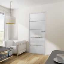 Inova Star - Tür Drehtür Glastür 834 x 1972 din links din rechts mit Beschlag esg Blockstreifen Wohnungstür - Tür + Beschlag DB05