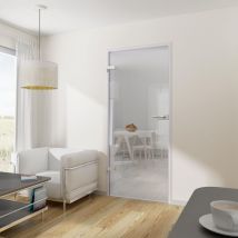 Inova Star - Tür Drehtür Glastür 834 x 1972 din links mit Beschlag esg klar Wohnungstür - Tür + Beschlag DB05