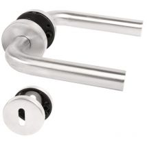 Türbeschlag Modell Linus Drückergarnitur Türdrücker Edelstahl matt gebürstet wc din Norm