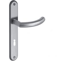 Lienbacher - Türbeschlag Türdrücker Modell Cuba Langschildgarnitur Drücker Edelstahl matt Buntbart