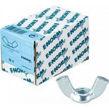 E-normpro - Tuerca de mariposa, formatoo americano, acero, galvanizado M8 (Por 100)