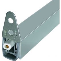 Planet - Türdichter mf-fh-rd Türdichtung unten, Zugluftstopper für Drehtüren Länge 460mm Aluminium natur