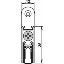 Athmer - Joint de porte Doppeldicht M-12/35 1-392 1-s.L.958mm aluminium, anodisé argent