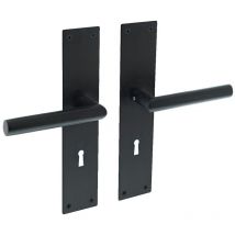 Intersteel - Türdrücker Jura auf Schild 250x55x2 mm bb 72 mm Edelstahl/Schwarz matt