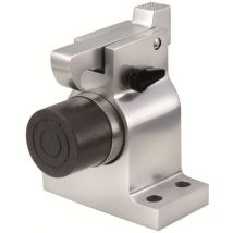 1010 Türfeststeller zum Aufschrauben, gefedert, Fanghaken Aluminium silberfa - KWS