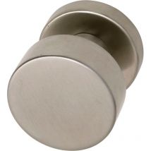 Marchesi - Türknopf Flachform - auf Rosette ø50, fest auf Rosette 50x11, Edelstahl