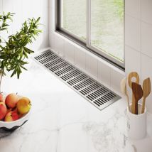 Lüftungsgitter Silber eloxiert F1 130mm x 200mm Stegblech Heizungsdeckel Lüftung aus Aluminium