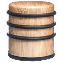 FIVE Türstopper Holzoptik – 7,10 cm – 8,10 cm – 0,85 kg – Hochmodernes Design – Solide Konstruktion aus Eisen und Zement