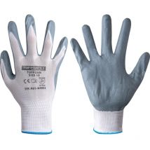 Tuffoam, Protective Gloves, Palm-side Coated, White, Size 7 - Tuffsafe