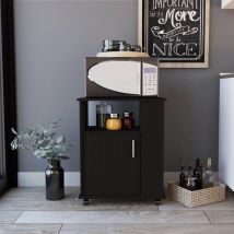 Tuhome Gabinete Inferior para Microondas Clayton Kit, Negro 73,6cm (alto) x 60cm (ancho) x 40,1cm (profundidad).