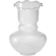 Paralume in vetro opaco burgos 17x12cm bocca 5,5cm
