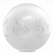 Paralume in vetro sferico opaco 16cm bocca 5cm