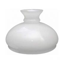 Gaudi verre quinqué abat-jour opale brillant 14x16cm ouverture 13cm
