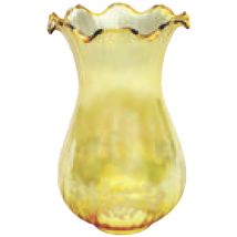 EDM - cádiz abat-jour en verre ambré 19,5x12cm bouche 5,5cm