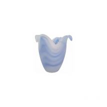 Tulipe en verre lilium bleu linéaire 10x12cm