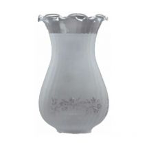 Abat-jour en verre merida 19x13cm bouche mate de 5cm
