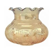 Sevilla ambre abat-jour en verre 15x15cm avec embouchure 5cm