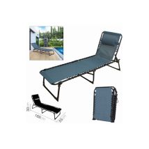 Tumbona azul petroleo + almohada 188 x 55 x 30 cm