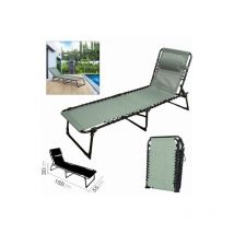 Tumbona caqui + almohada 188 x 55 x 30 cm