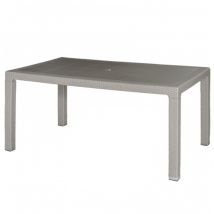 Garden Life - mesa 150x90 cm taupe antiinsectos 4099/02 , Mesa Taupe antiinsectos 4099/02 150 x 90 cmEstructura de resina imitación rattan color