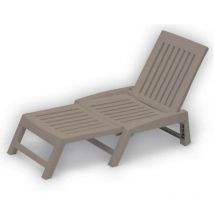 Tumbona Orfeo de resina gris tórtola