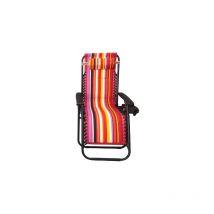 Tumbona Plegable para Jardin y Playa, Color Rayado Rojo