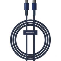 Tungsten Gold USB-C - Câble USB-C 100W 1m - bleu marine
