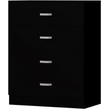 Tunis 4 Drawer Cabinet in Matt Black