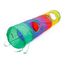 Tunnel pliable pour chat, jouet pour chat, tunnel pour chaton, boule à pompon, jouet interactif pour chat