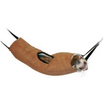 Tunnel pour furet, brun , ø16 cm x 35 cm . Animallparadise
