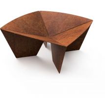 Tuozi - Brasero de Jardin syrtis - 65 x 65 x 31 - Brasier d'extérieur pour Jardin fabriqué en Acier Corten