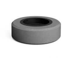 Foyer de Jardin gravitas - 99 x 99 x 30 - Couleur Gris. Brasero de jardin extérieur en béton - Tuozi