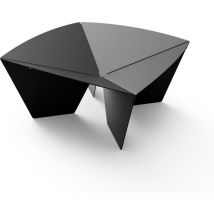Foyer de Jardin syrtis - 65 x 65 x 31 - Revêtu d'Acier Thermique Noir. Brasero d'extérieur pour jardin fabriqué en acier - Tuozi