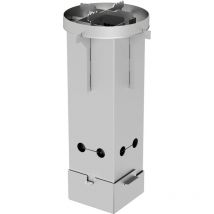 Fusée pour Barbecue en Béton Préfabriqué (Gris - 17 x 17 x 17 cm) - Usage Extérieur - Tuozi