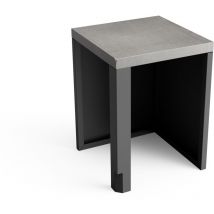 Module d'angle kitaway (forme carrée) pour Barbecue en Béton Préfabriqué (Gris - 63 x 63 x 63 cm) - Usage Extérieur - Tuozi