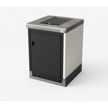 Module de support kitaway electric Plaque de cuisson 61 pour Barbecue en Béton Préfabriqué (Blanc, Gris - 61 x 63 x 63 cm) - Usage Extérieur - Tuozi