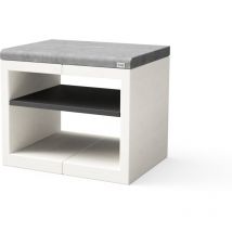 Tuozi - Module de support kitaway pour Barbecue en Béton Préfabriqué (Blanc, Gris - 84 x 63 x 63 cm) - Usage Extérieur
