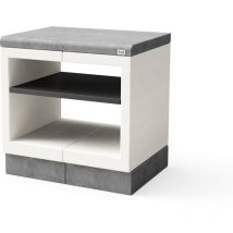 Tuozi - Module de support kitaway pour Barbecue en Béton Préfabriqué (Blanc, Gris - 84 x 63 x 63 cm) - Usage Extérieur