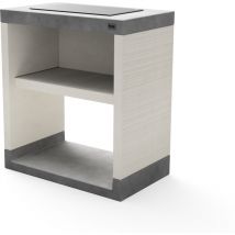 Module de support plan/venit Electric 78 pour Barbecue en Béton Préfabriqué (Blanc, Gris - 78 x 47 x 47 cm) - Usage Extérieur - Tuozi